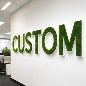 Custom Moss Letters – Preserved Green Wall Art image 6