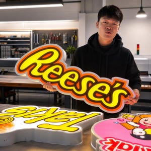 Custom 3D LED Business Sign, Waterproof Outdoor Illuminated Sign for Salon Cafe Restaurant, CE UL Certified image 1