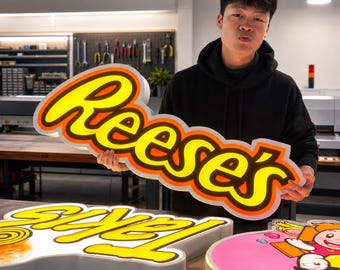 Custom 3D LED Business Sign, Waterproof Outdoor Illuminated Sign for Salon Cafe Restaurant, CE UL Certified