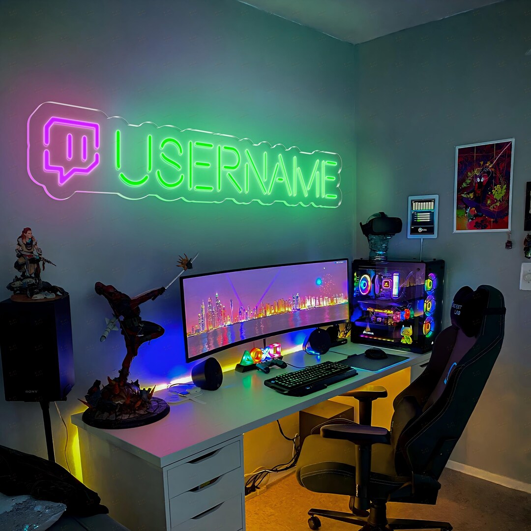 Custom Gamertag Neon Sign, Christmas Gifts for Gamers, Personalized LED