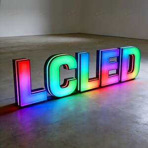 Custom Led Sign For Business - Customizable RGB Letter Sign - Light Up Letter - CE/UL Certified -Colorful Change Letter Sign