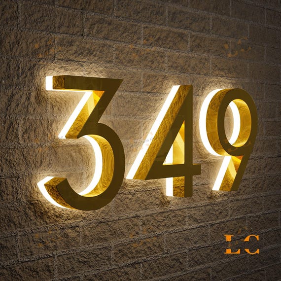 Home Led Numbers Solar Powered Led House Numbers