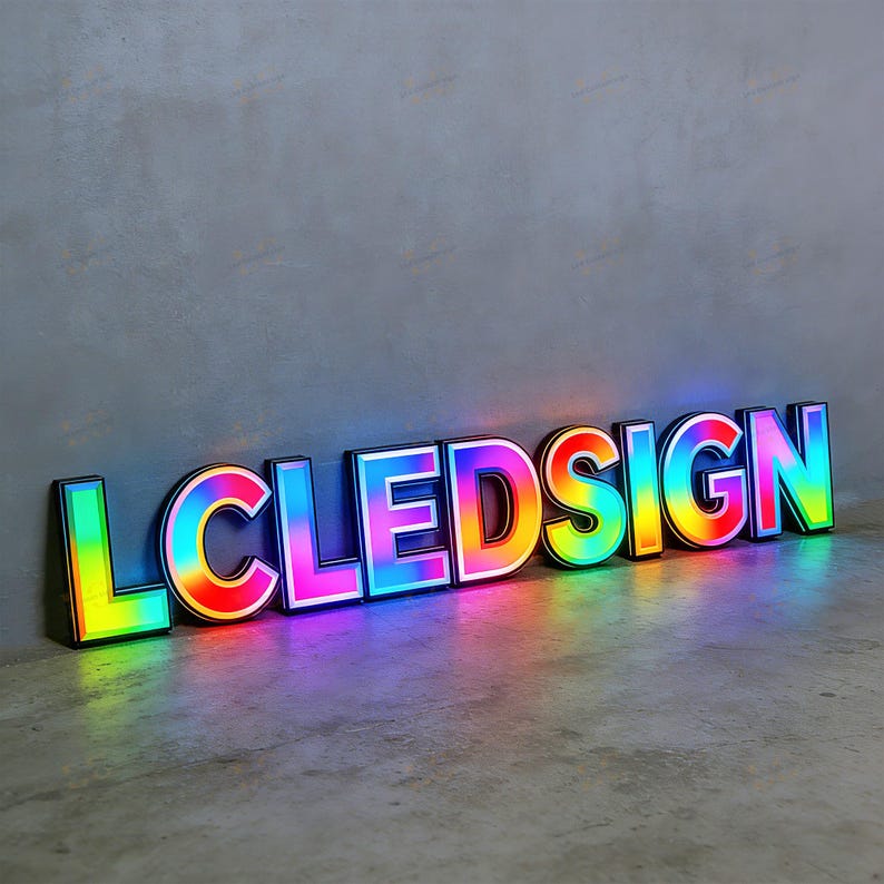 Custom Led Sign For Business - Customizable RGB Letter Sign - Light Up Letter - CE/UL Certified -Colorful Change Letter Sign