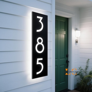 Our illuminated house sign is crafted from weather-resistant stainless steel and acrylic, combined with advanced CNC laser-cutting technology and a waterproof coating, ensuring long-lasting performance in various outdoor environments
Fully Customizable – Choose from 12 LED color temperatures, 10 font styles, and adjust the number of characters based on the sign size. Create your unique backlit address plaque featuring your house number, street name, family name, or even your business logo