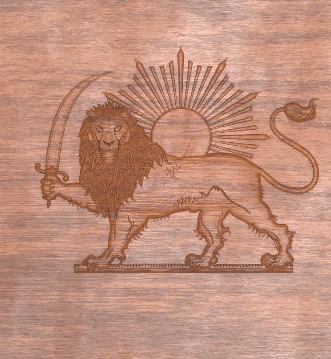 Lion and Sun Emblem for 3D Printers or CNC Machines - Etsy