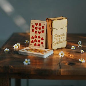 Fantasie-Spielkarte DOPPELKOPF in der Holzbox