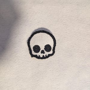 Embroidered Iron On Skull Patch
