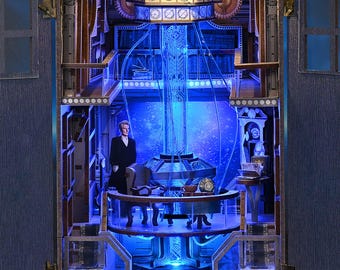 Book Nook DIY Kit Doctor Who TARDIS miniatuur diorama boekenplank invoegen blauwe politiedoos