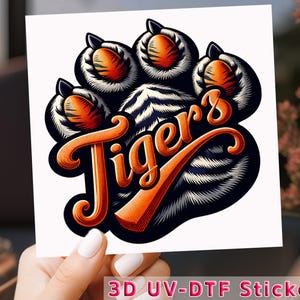 Stampa a zampa di tigre UV DTF, disegno di animale feroce, trasferimento DTF, involucro per tazza UV DTF per gli amanti degli animali e della fauna selvatica