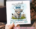 Rude Highland Cow UV DTF Decal: Funny Sassy Farm Animal Sticker
