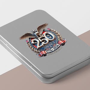 USA 250 Anniversary 1776–2026 UV DTF Transfer: Patriotic Eagle American Flag Emblem image 7