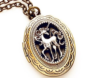 Unicorn Necklace Unicorn Locket Necklace Gifts for Girls The Last Unicorn
