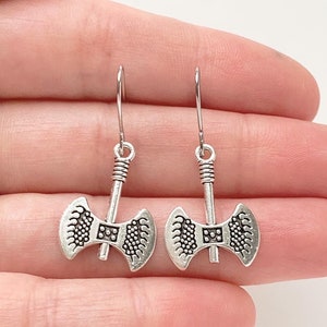 Viking Earrings Battle Axe Earrings Silver Viking Jewelry for Women image 1