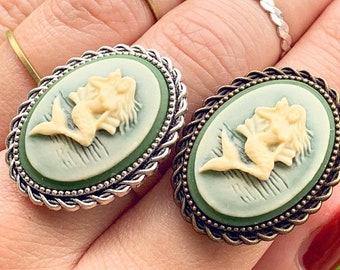 Mermaid Cameo Ring Renaissance Faire Mermaid Jewelry