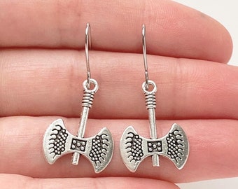 Viking Earrings Battle Axe Earrings Silver Viking Jewelry for Women