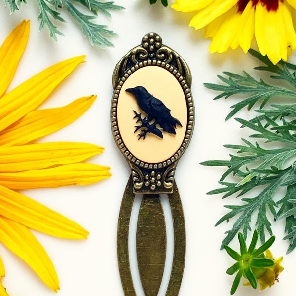 Raven Bookmark Crow Edgar Allan Poe Book Lover Gift
