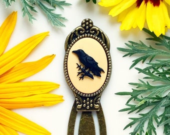 Raven Bookmark Crow Edgar Allan Poe Book Lover Gift