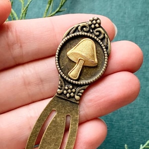 Mushroom Bookmark Book Lover Gifts Metal Bookmark