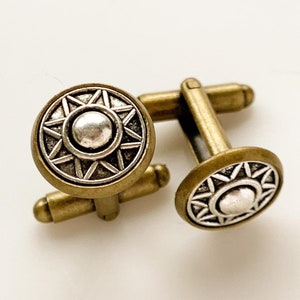 Two Tone Cufflinks Wedding Gifts for Men