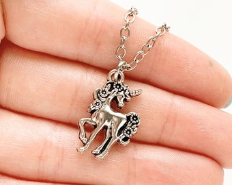 Unicorn Necklace Silver Unicorn Jewelry Unicorn Gifts for Her