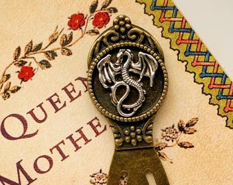 Dragon Bookmark Book Lover Gift Unique Metal Bookmark