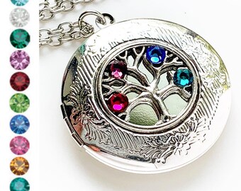 birthstone locket necklace for mom