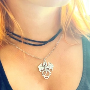 Dragon Necklace Silver Dragon Pendant