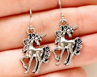 Unicorn Earrings The Last Unicorn Silver Unicorn Jewelry