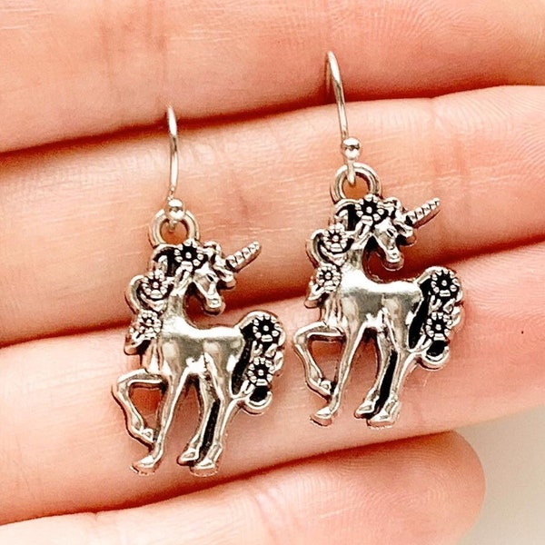 Unicorn Earrings The Last Unicorn Lover Gift Silver Unicorn Jewelry