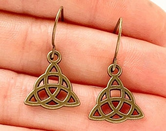 Celtic Knot Earrings Renaissance Faire Jewelry Trinity Knot