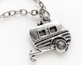 Camper Necklace Travel Trailer Caravan Glamping Camping Gifts