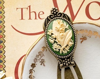 Lily of the Valley Cameo Bookmark Book Lover Gift Bookish Gifts