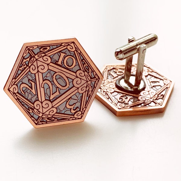 D20 Cufflinks Dungeons and Dragons Geek Wedding D&D Cuff Links Dungeon Master Gift