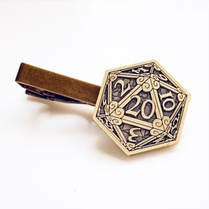 D20 Tie Clip Dungeons and Dragons Geeky Fathers Day Gift Dungeon Master Gifts for Men