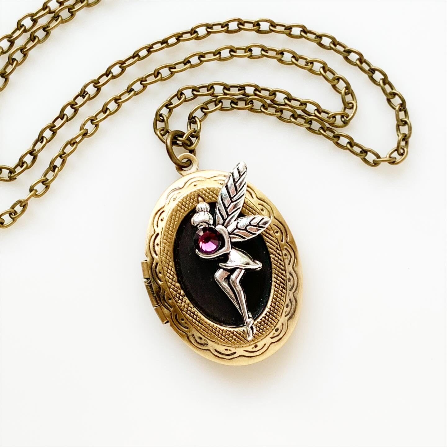 妖精の誕生石ロケットネックレス 女の子へのギフト - Etsy 日本