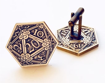 D20 Cufflinks Dungeons and Dragons Wedding D&D Dungeon Master Gift