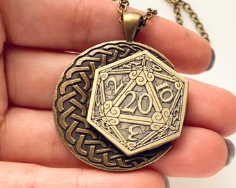 D20 Necklace Dungeons and Dragons Dungeon Master Gift D20 Jewelry