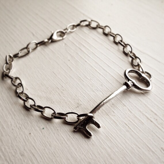 Skeleton Key Bracelet Silver Key Jewelry Etsy UK