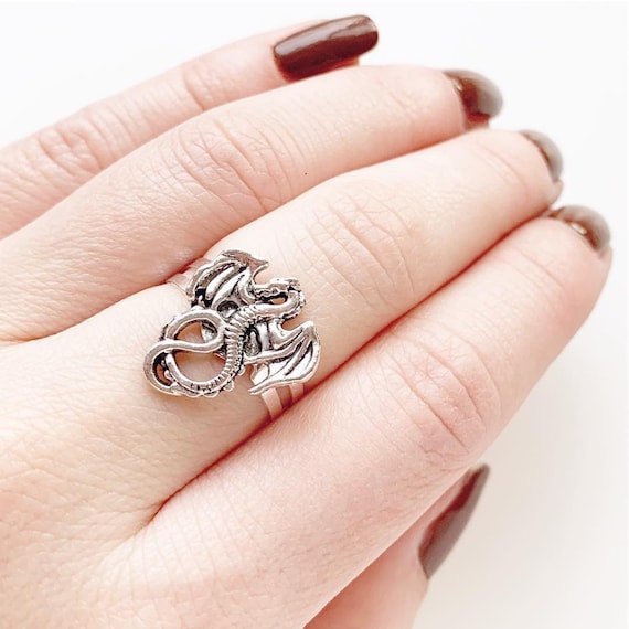 Buy Flying Dragon Ring for Unisex Made of Sterling Silver 925 Celtic  Fantasy Style Online in India - Etsy