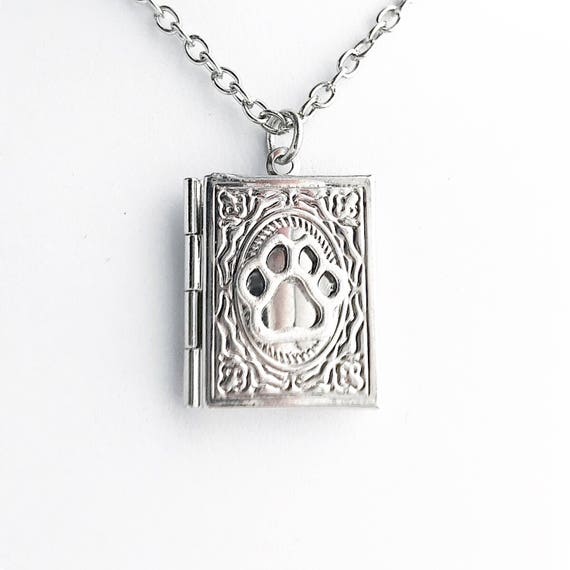 dog paw locket necklace