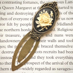 Rose Cameo Bookmark Vintage Book Lover Gift for Her