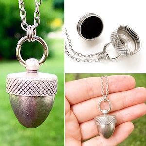 Acorn Necklace Vial Urn Necklace Stash Locket