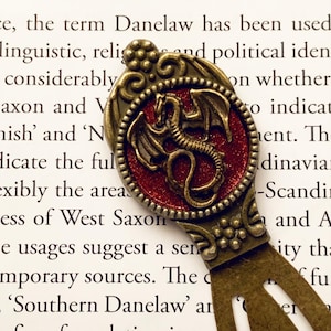 Dragon Bookmark Book Gifts Red Bookmark Fantasy Novel Book Lover Gift