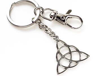 Celtic Round Interlaced Pewter Keyring - Etsy