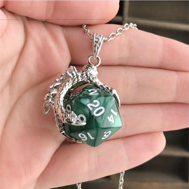 D20 Necklace Dungeons and Dragons Jewelry Dungeon Master