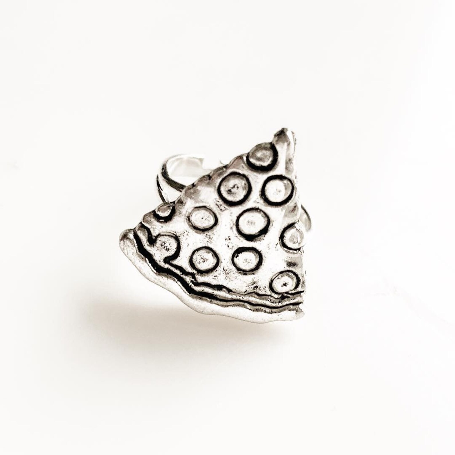 Pizza Ring Pizza Lover Gift Pepperoni Pizza Slice Etsy