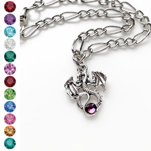 Dragon Birthstone Bracelet Custom Personalized Jewelry Gift for Women