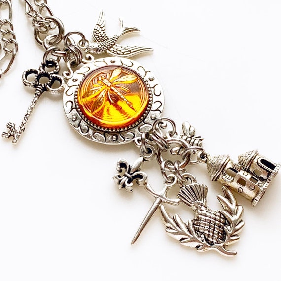 Outlander Necklace Dragonfly Lallybroch Pendant Outlander Gifts Etsy