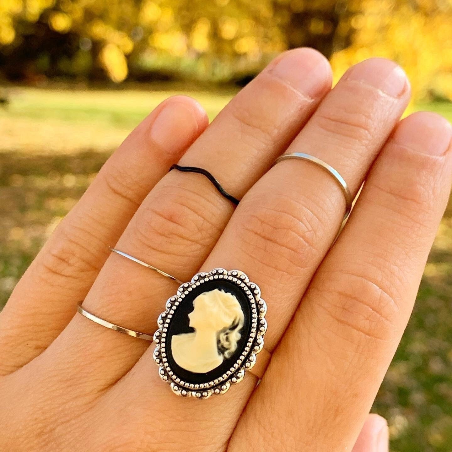 Cameo Ring Classic Vintage Lady Cameo - Etsy