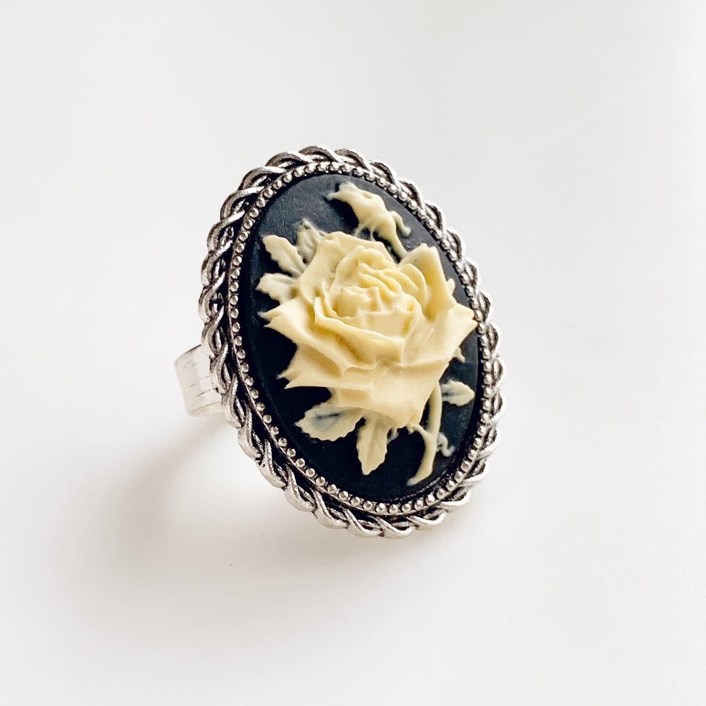 Rose on sale cameo ring